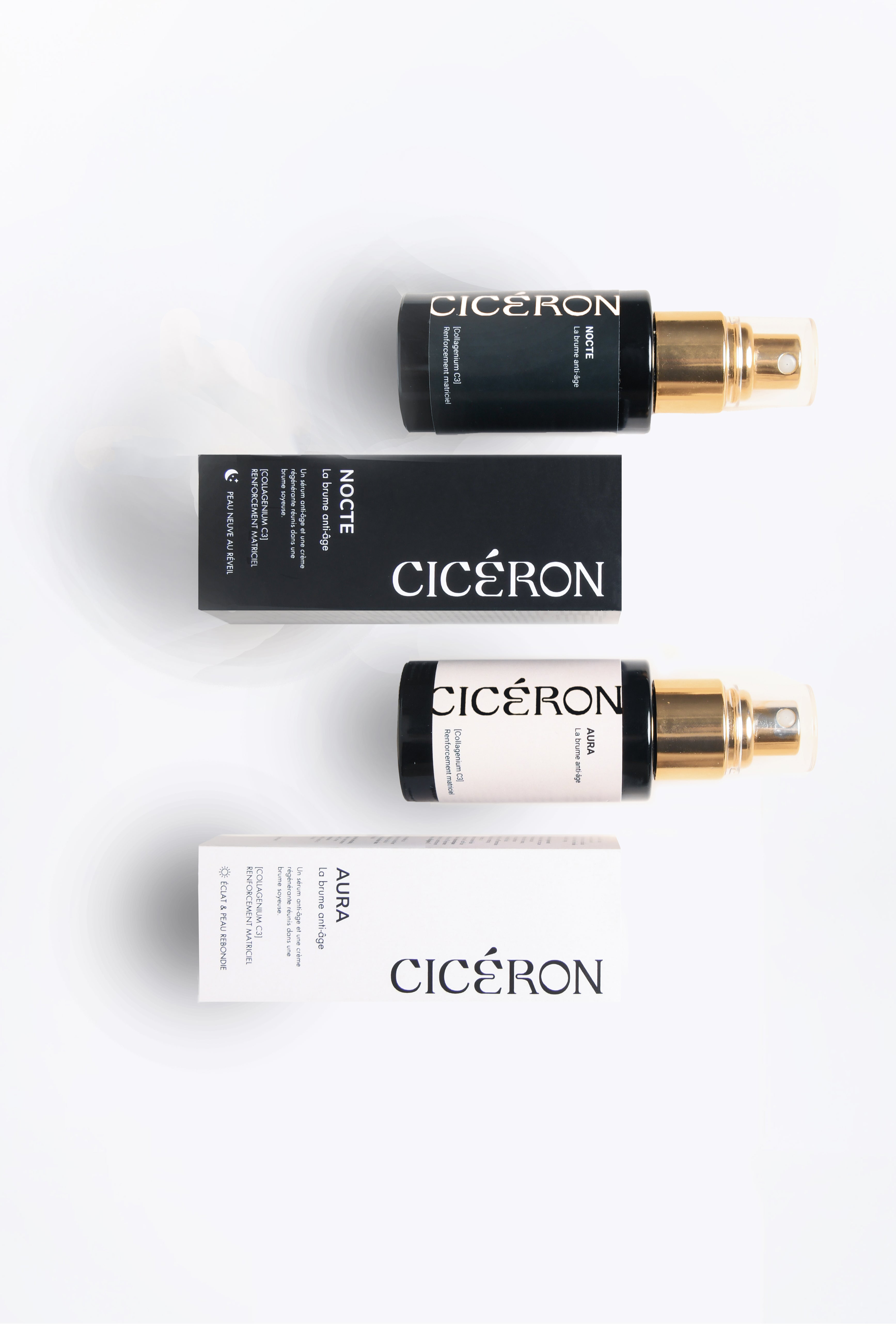 Duo AURA + NOCTE, routine anti-âge complète, Jour et Nuit